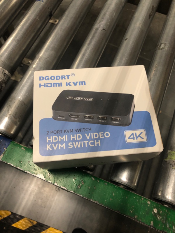 Photo 1 of HDMI USB KVM Switch Selector for 2 Computers Share Keyboard Mouse Printer and One HD 4K Monitor, 2 KVM Cables Included