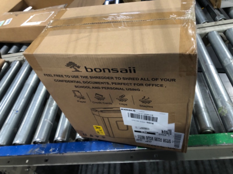 Photo 1 of Bonsaii Paper Shredder, 8-Sheet Crosscut Shredder with 4.2 Gallon Bin Shred Credit Card/Mail/Staple/Clip, P-4 Security Level Document Shredder with Handle for Home Office (C261-C) New Crosscut