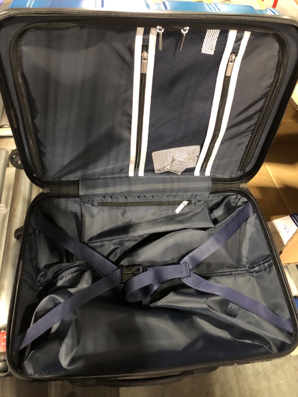 Photo 4 of Coolife Luggage Expandable(only 28") Suitcase PC+ABS Spinner Built-In TSA lock 20in 24in 28in Carry on Caribbean Blue. S(20in_carry on)