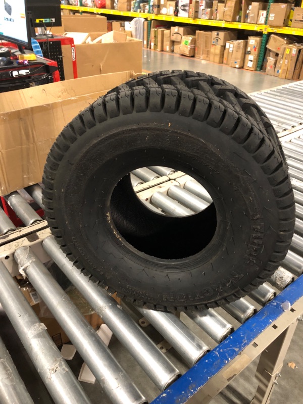 Photo 1 of MARASTAR 20808-TO Turf Traction 20x8.00-8/20x10.00-8 4PR Rear TIRE ONLY for Riding Mowers, 20.2x20.2x9.5, Black