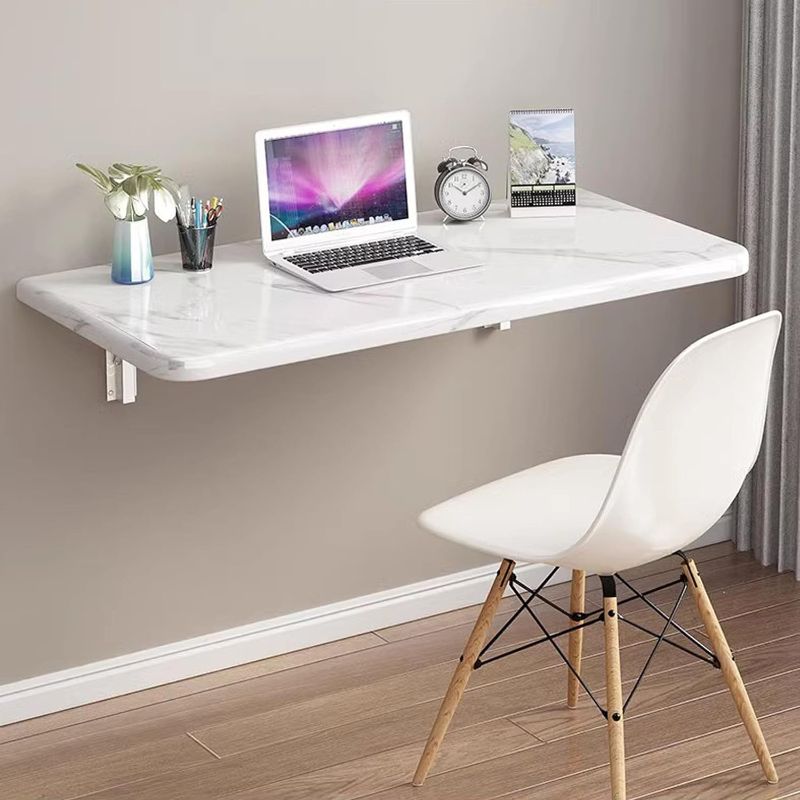 Photo 1 of Wall Mounted Folding Table Floating Wall Desk for Laundry Room,Functional Hanging Desk for Home Office Computer Workstation,Study Work Bench, Kitchen Dining(White 80 * 40cm / 31.5 * 15.7inch
