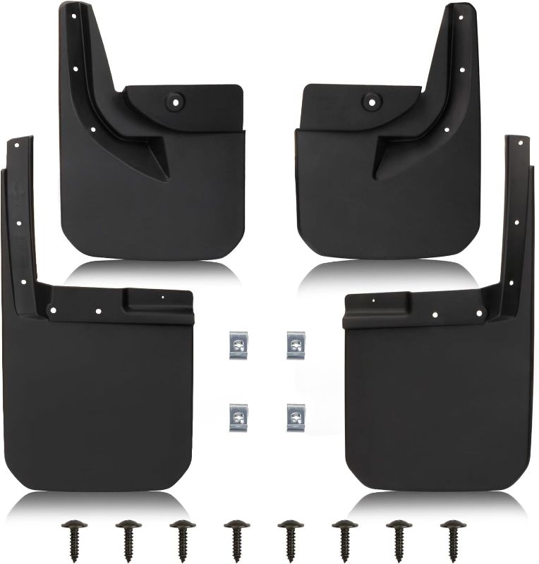 Photo 1 of **MISSING HARDWARE** 
A-Premium Mud Flaps Splash Guards mudguards Compatible with 2018-2022 Jeep Wrangler JL JLU, Front & Rear 4pc Set
