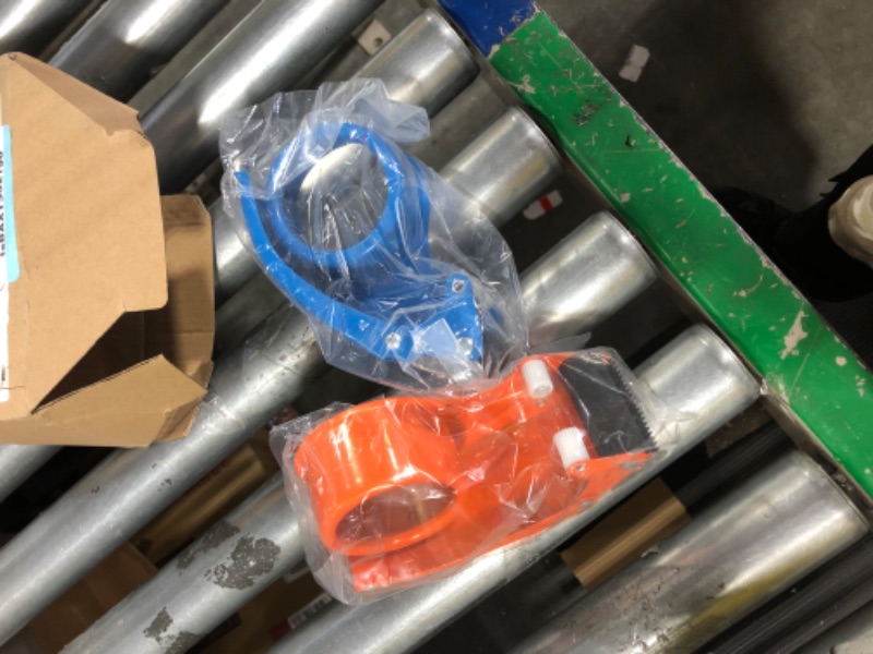Photo 3 of PROSUN 2 Pack Metal Packing Tape Dispenser Gun: 2-inch Wide Tape dispensers/3-Inch Inner Paper Core(2"Orange+2"Blue) TLD1-2OB