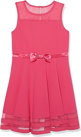 Photo 1 of Calvin Klein Girls' Sleeveless Party Dress, Fit and Flare Silhouette, Round Neckline & Back Zip Closure
