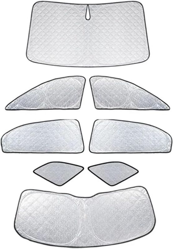 Photo 1 of ***MISSING PIECES*** 
Car Front Windows Sunshade Protection Side Windows Sunshade Compatible for Summer UV Reflection Car Accessories Curtain Sunshade (Color : 6 Side Windows)