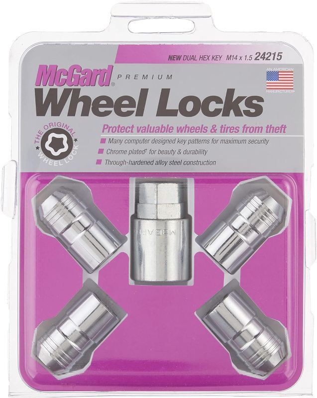 Photo 1 of MCGARD 24215 Chrome Cone Seat Wheel Locks (M14 X 1.5 Thread Size) - Set of 4