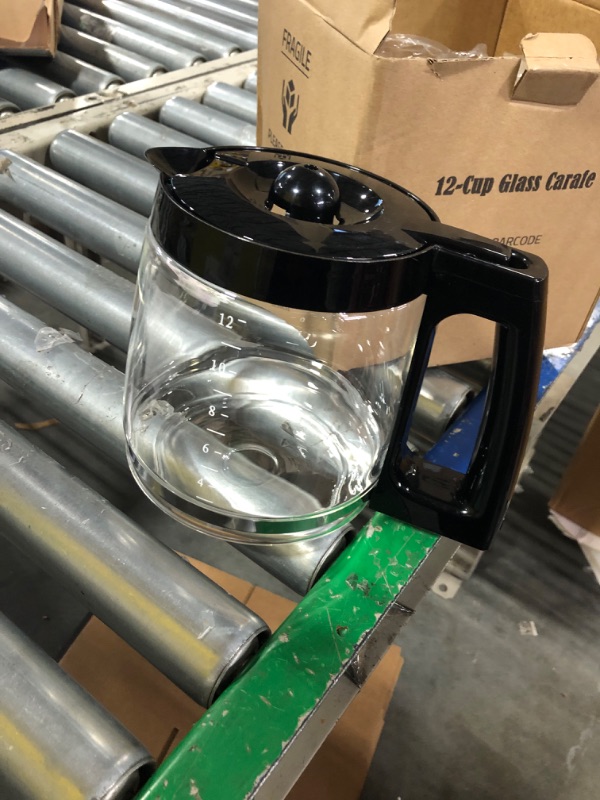 Photo 1 of 12-Cup Replacement Coffee Carafe Pot Compatible with Hamilton Coffee Maker, Machine, Brewer Models 49980A, 49980Z, 49983, 49618, 46300, 46310, 49976, 49966, 49350 | Black
