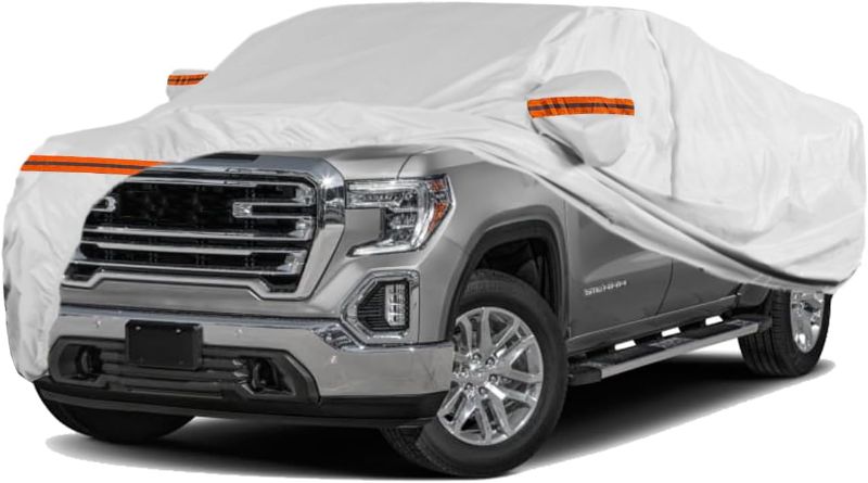 Photo 1 of 6 Layers Full Car Cover for Pickup/Truck - Waterproof, Insulated, Anti-UV, Snow-Proof, Hail-Resistant, Anti-Wind, All-Weather, Thickened Protection, up to 237 in