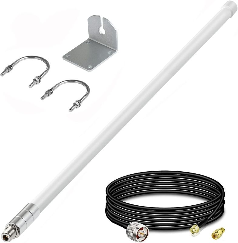 Photo 1 of 10dBi Outdoor Extended Long Range Receiver Fiberglass Antenna with 16.4ft Cable for All Series GTO Mighty Mule MM571W MM572W MM371W MM372W F3101MBC MMS100 FM136 Wireless Gate Door Opener, Eifagur
