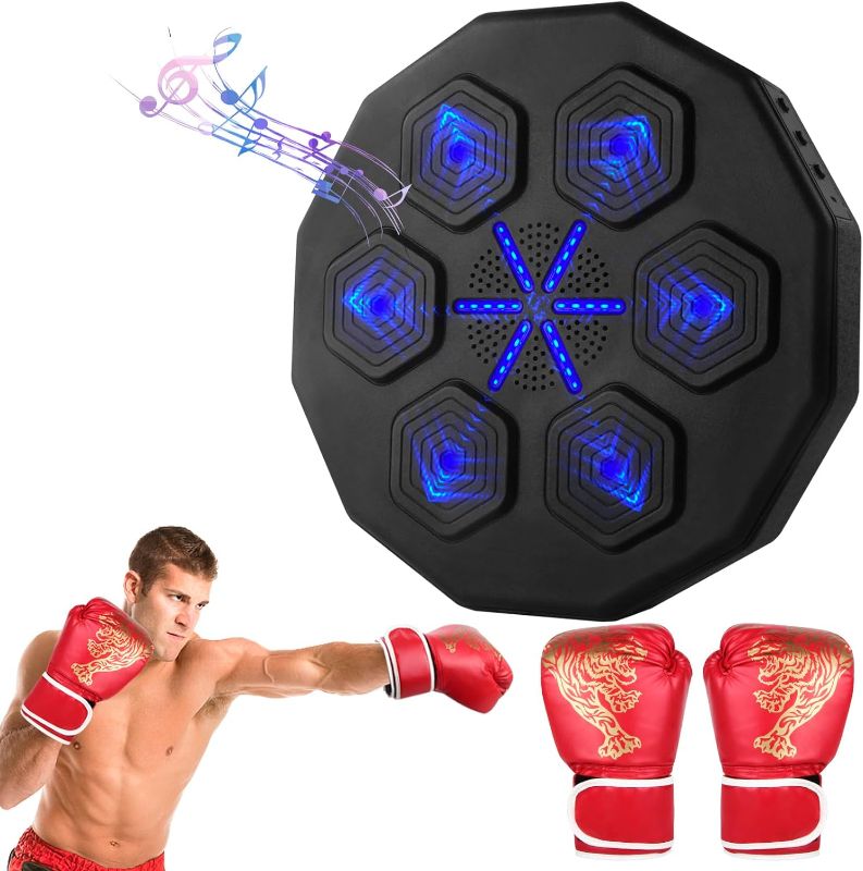 Photo 1 of Music Boxing Machine Wall Mount Boxing Equipment Home Boxing System Home Boxing Practice Funny Punching Pads with Boxing Gloves fit for All Experience Levels
