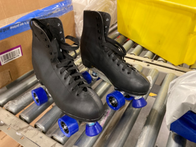 Photo 6 of ** comes with 2 different pairs for skates. Men 11 and women’s 7-7.5**
~~ Roller Skates for Men and Women, Black Derby Roller Skates with 4 Shiny Wheel, Classic Double-Row Roller Skates for Indoor and Outdoor
~~CHICAGO Skates Premium Black Quad Roller Ska