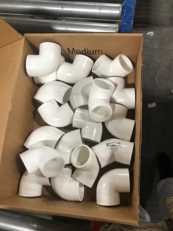Photo 2 of 20 Pack 3/4" 90 Degree Elbow Pipe Fittings 2 Way Right Angle PVC Pipe Fitting, Furniture Build Grade SCH40 (Socket x Socket) 3/4" PVC Fitting Connectors for DIY PVC Shelf Garden Support Structure