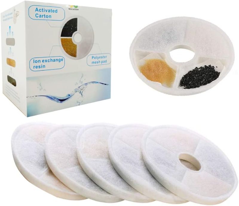 Photo 1 of 12 Pack of Filters for Catit Design Senses Fountains and Catit Flower Fountains,No Plastic Case