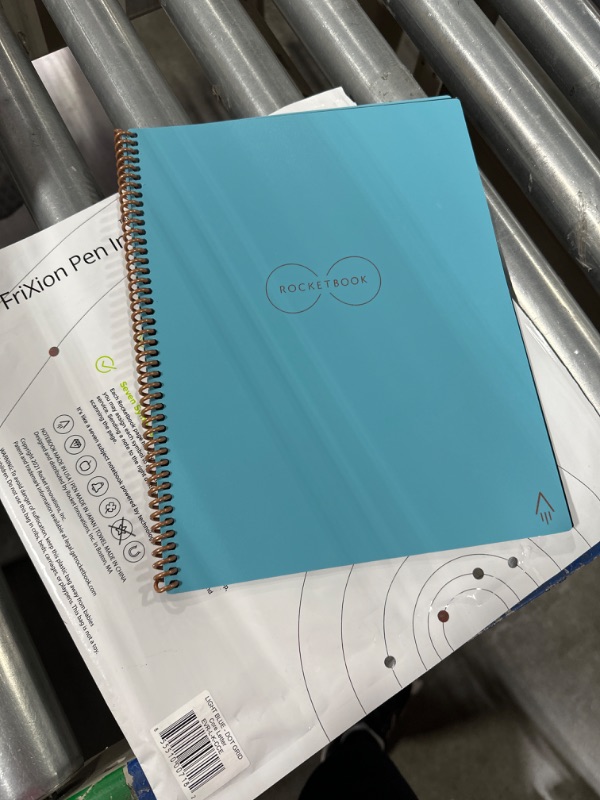 Photo 2 of Rocketbook Core Reusable Smart Notebook | Innovative, Eco-Friendly, Digitally Connected Notebook with Cloud Sharing Capabilities | Dotted, 8.5" x 11", 32 Pg, Neptune Teal, with Pen, Cloth, and App Included 1 Neptune Teal Letter