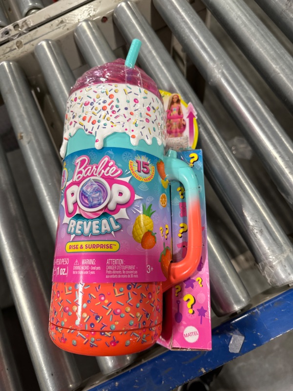 Photo 1 of Barbie Pop Reveal Doll & Accessories, Rise & Surprise Fruit Series Gift Set with Scented Doll, Squishy Scented Pet, Color Change, Moldable Sand & More, 15+ Surprises