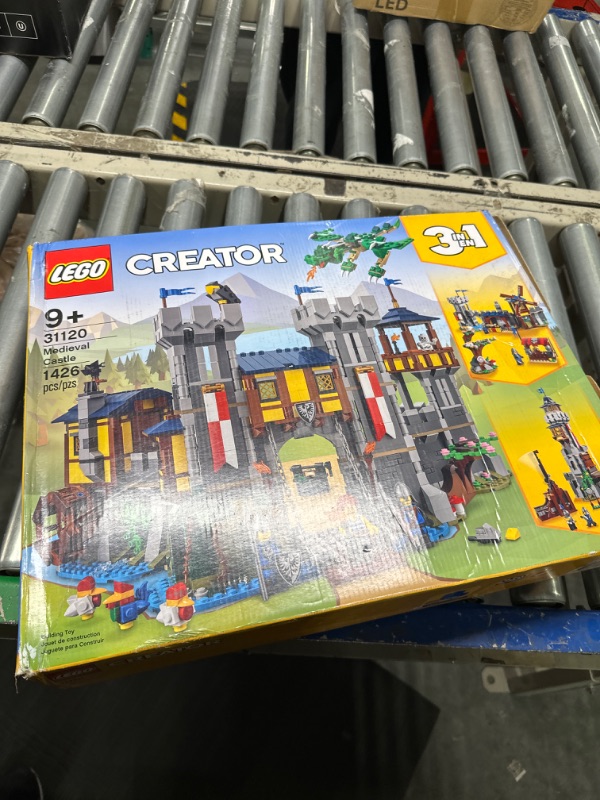 View 2 of LEGO Creator 3in1 Medieval Castle 31120 Building Toy Set for Kids, Boys, and Girls Ages 9+ (1,426 Pieces) Standard Packaging