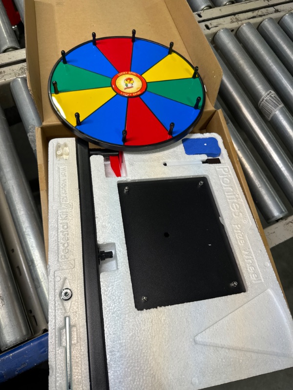 Photo 2 of 12 Inch 10 Slots Prize Wheel Tabletop or Wall Mount Fortune Spin with Dry Erase Marker and Eraser for Engaging Home Parties, Trade Show, Carnival Events 12 Inches 10Slots Prize Wheel