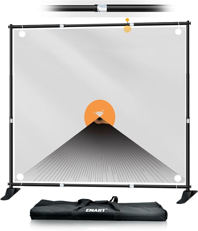 Photo 1 of ***MISSING PIECES*** 
Emart Banner Stand, 10x10 ft Heavy Duty Adjustable Step and Repeat Backdrop Stand Kit for Photography, Trade Show, Photo Booth