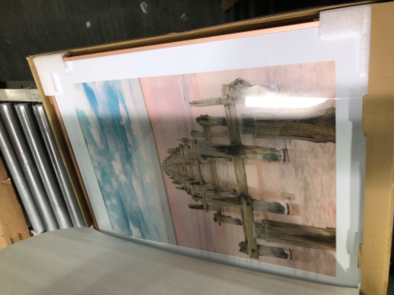 Photo 1 of 22x28 Metal Picture Frame for Wall with Mat for 18x24, 22''x28'' Aluminum Photo Frames With Tempered Glass for Home Decor, Minimalist Modern Poster Frame Horizontal and Vertical Formats, Rose Gold Rose Gold 22''x28''-1P