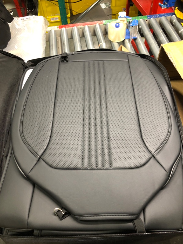 Photo 3 of Coverado Seat Covers, Car Seat Covers Full Set, Black Car Seat Cover, Car Seat Covers Front Seats Back Seat Cover, Waterproof Car Seat Cushion,Leather Seat Cover Seat Protector Universal Fit Most Cars Air Backrest-Black FullSet