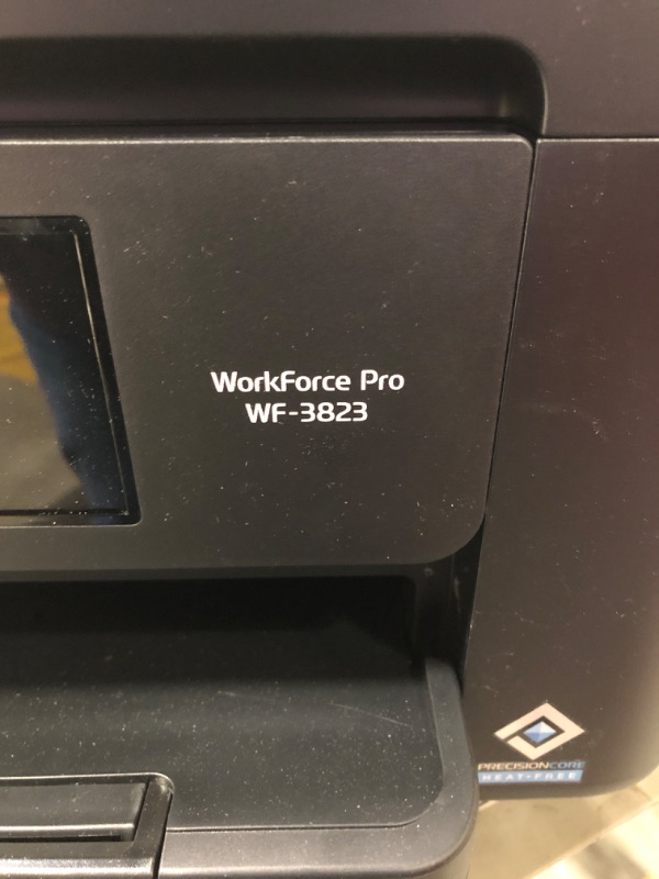 Photo 4 of *** NOT FUNCTIONAL**** SELLING AS PARTS*****Epson Workforce Pro WF-3823 Wireless All-in-One Printer with Auto 2-Sided Printing, 35-Page ADF, 250-Sheet Paper Tray and 2.7" Color Touchscreen, Black
