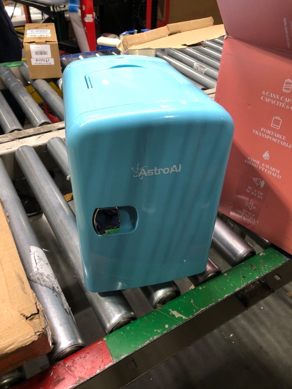 Photo 1 of AstroAI Mini Fridge, 4 Liter/6 Can AC/DC Portable Thermoelectric Cooler Refrigerators for Skincare, Beverage, Food, Home, Office and Car, ETL Listed (Teal)

