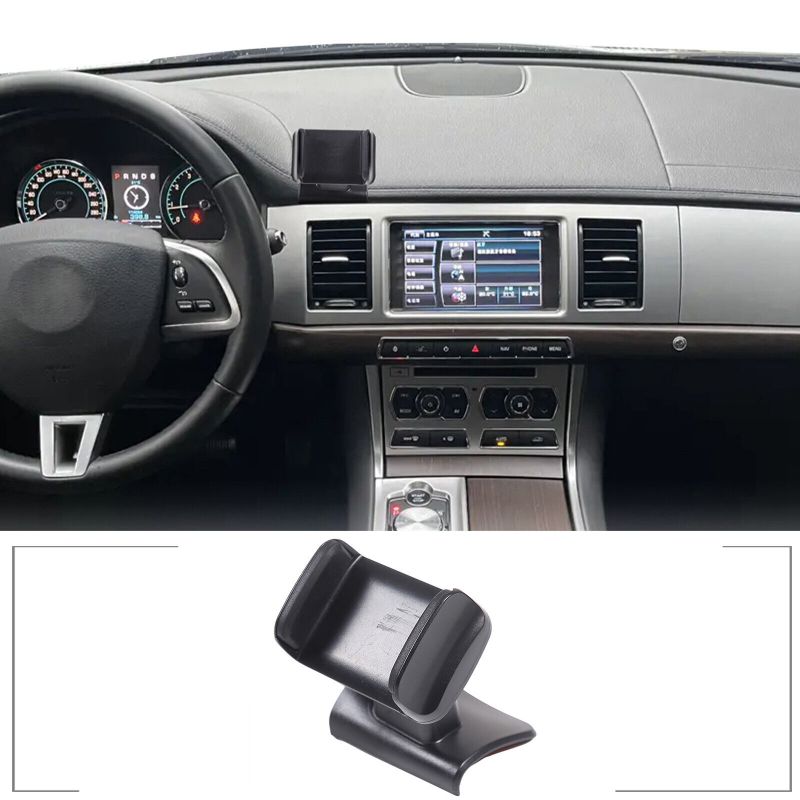 Photo 1 of ABS Black Car Center Dashboard Cell Mobile Phone Holder For Jaguar XF 2008-2015
