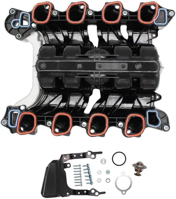 Photo 1 of AutoShack Intake Manifold with Thermostat and Gasket Upper Replacement for Lincoln Town Car Ford Mustang Explorer Crown Victoria Mercury Grand Marquis Mountaineer Without Coolant Heated PCV IM715177