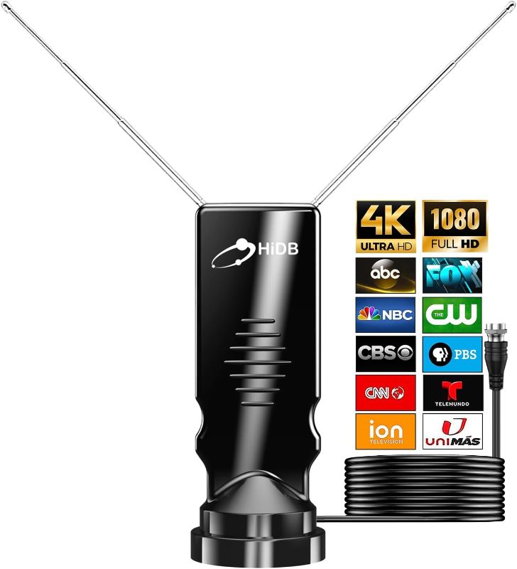Photo 1 of HIDB TV Antenna for Smart Indoor, Long Range Rabbit Ears Without Cable, Digital Free-to-air HDTV Channels?Stickiness Base Easy Placement Both Suitable Home Car