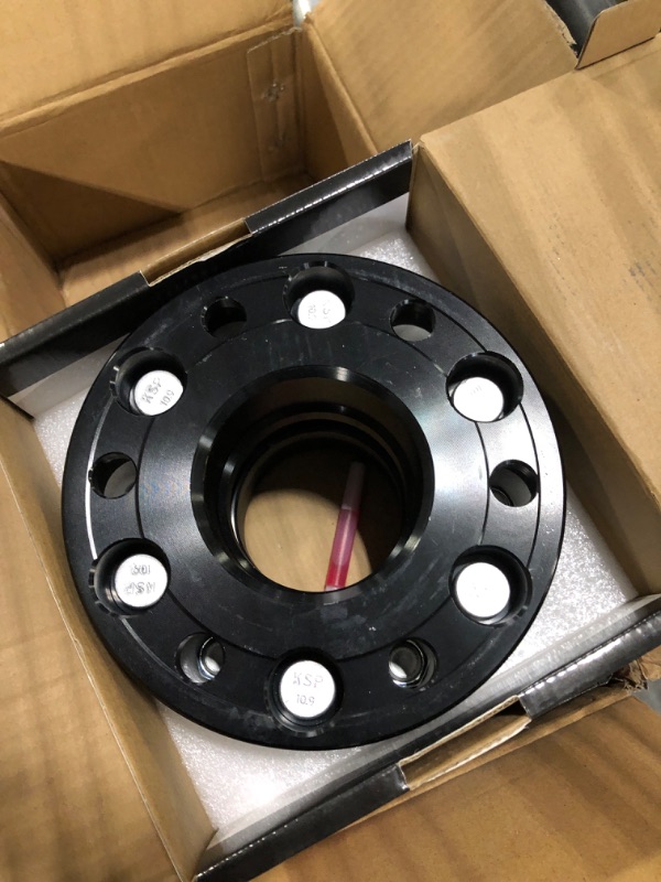 Photo 4 of KSP 6X5.5 Wheel Spacers for Silverado Sierra,1.5"(38mm?Real Forged Spacers with 78.1mm Hub Bore M14x1.5 Studs fit for Tahoe Avalanche Express Suburban Sierra Yukon black 1.5"-6x5.5-4pcs