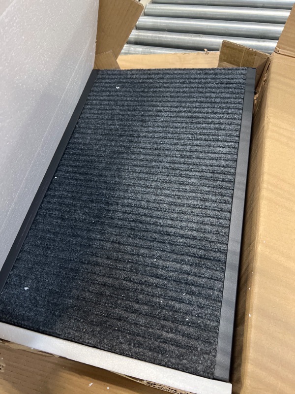 Photo 3 of **FOR PARTS**MAHANCRIS Dog Ramp, 47.8'' Long Portable Pet Stair Ramp with Non-Slip Rug Surface, 5 Levels Height Adjustable Dog Steps for Dogs, Folding Dog Car Ramps for Couch, Bed, Black DRHB9201 47.8"L x 15.7"W x 24"H