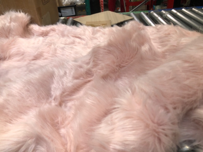 Photo 2 of | Half Yard Faux Fur | 18" X 60" Inch | by The Yard | Fur Fabric for DIY Projects, Craft Supply, Costume, Decoration, Upholstery, Plush Furry Material (Blush)