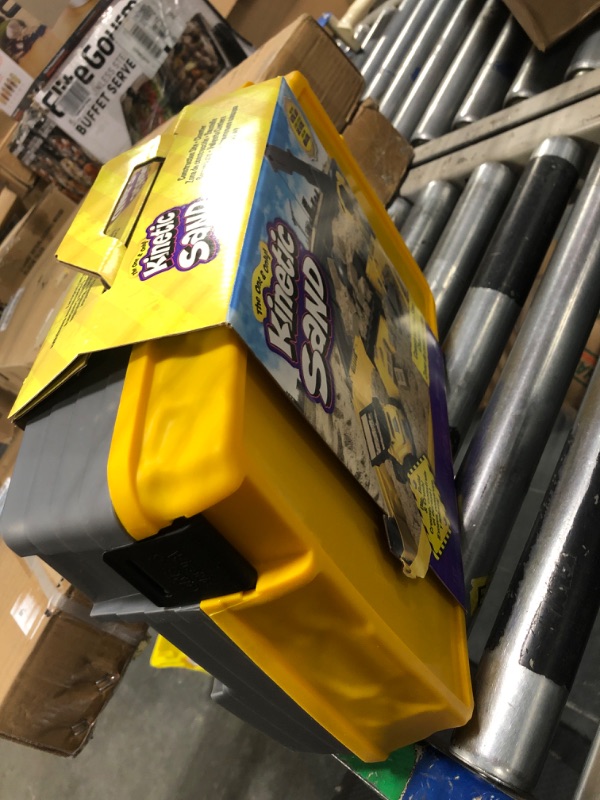 Photo 1 of Kinetic Sand, Construction Site Folding Sandbox with Toy Truck and 2lbs of Play Sand, Sensory Toys for Kids Ages 3 and up