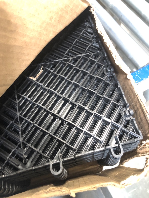 Photo 1 of ***not exact**
RaceDeck Free-Flow Open Rib Self-Draining Design, Durable Copolymer Plastic Interlocking Modular Garage Flooring Tile (48 Pack), Black 48 Pack Black