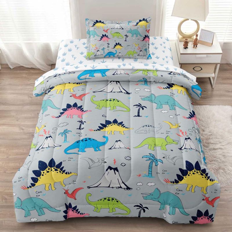 Photo 1 of ***not exact***
Dinosaur Comforter Twin Grey Boys Dinosaur Bedding Set Reversible Kids Bed in a Bag Sets Dinosaurs Toddler Bedding Set All Season Bedspread for Teens with Sheets Pillowcase

