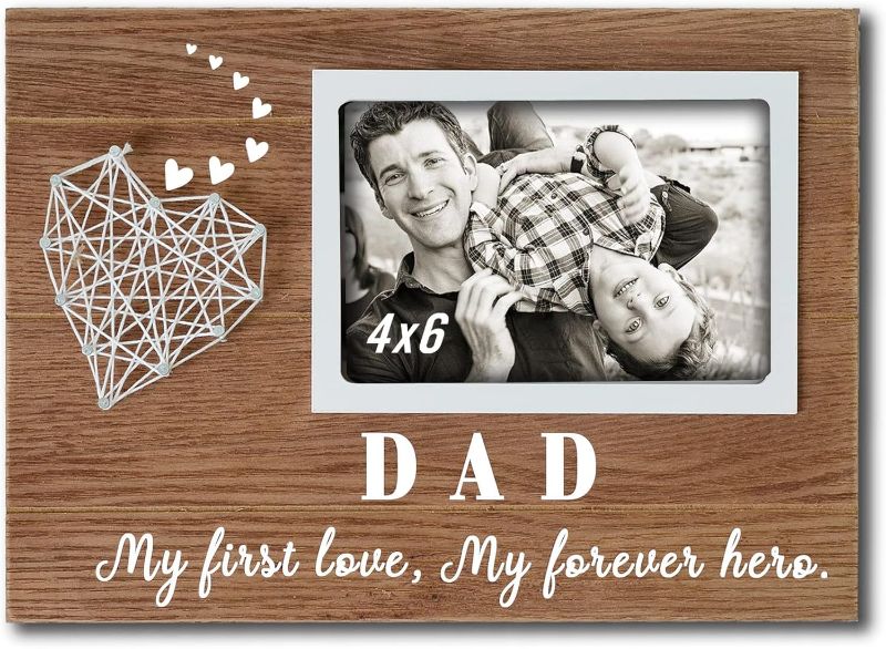 Photo 1 of ***not exact***
Dad Gifts from Daughter and Son - Father Picture Frames with String Heart 4x6 Inches - Dad My First Love My Forever Hero
