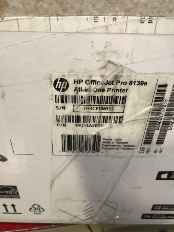 Photo 3 of HP OfficeJet Pro 8139e All-in-One Printer W/ Bonus 12months Instant Ink Through HP+
