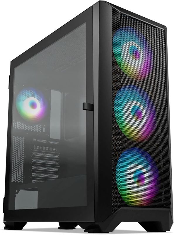 Photo 1 of DARKROCK BAIKAL Mid-Tower E-ATX/ATX Gaming PC Case, Top 360mm Radiator Support, Mesh Front & Tempered Glass Side Panel, Pre-Installed Front 3X 140mm & Rear 120mm ARGB Fan, Fan Controller Hub Included
