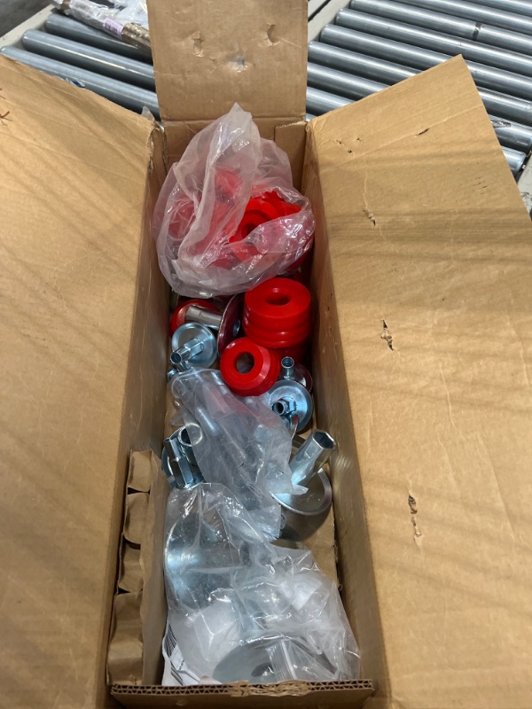 Photo 1 of Black Red Improve Smooth Ride Super Duty Body Mount Bushing Kit for 2008-2016 Ford F250 F350 2WD 4WD Polyurethane Body Cab Mounts & Steel Sleeves & Hardware KF04060BK (RED-KF04060BK)