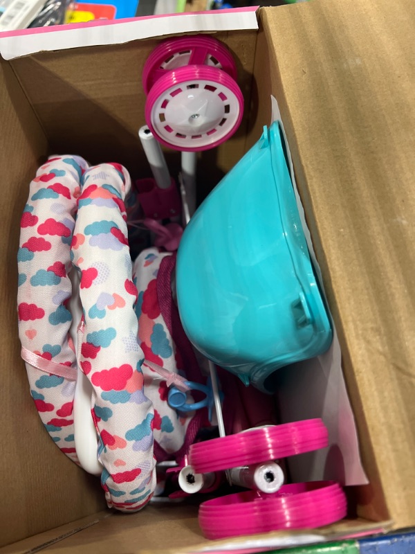 Photo 1 of deAO Baby Doll Stroller Set With Nursery Accessories - High Chair, Play Mat, Travel Bag and Feeding Toys for Role Play, Gift for Girls