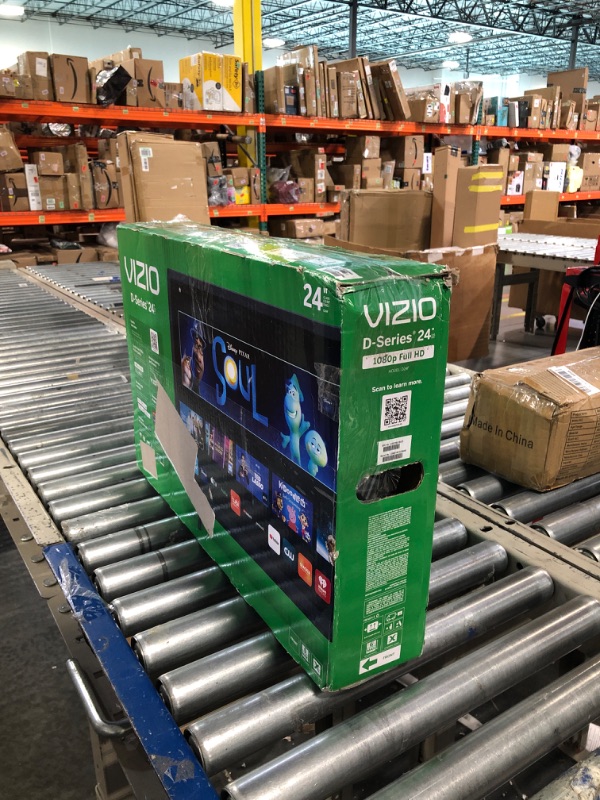 Photo 1 of VIZIO 24-inch D-Series 720p Full-Array LED HD Smart TV SmartCast Apple AirPlay 2 and Chromecast Built-in + Free Wall Mount (No Stands) - D24H-J09 (Renewed)