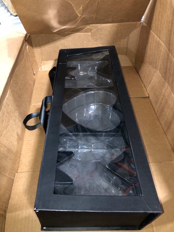 Photo 1 of UNIKPACKAGING “MOM” Flower Gift Letter Shaped Fillable Box, with Plastic Liner, for Luxury Style Flower and Gift Arrangements (Black)