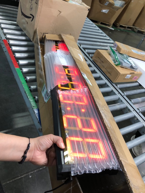 Photo 1 of EU 4" 9Digits LED Days Countdown CountUP and Clock Red Color 999 Days with Hours Minutes Seconds IR Remote Control Aluminum Casese