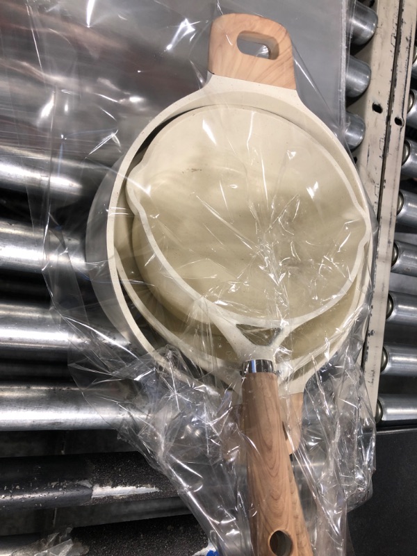Photo 1 of 
Sponsored 
Visit the SENSARTE Store
4.5 4.5 out of 5 stars 692
SENSARTE Pots and Pans Set Nonstick, 3 Pcs Induction Kitchen Cookware Sets, Non-toxic Non Stick White Cooking Set with Frying Pans Set & Saucepan, PFOA PFOS APEO Free
