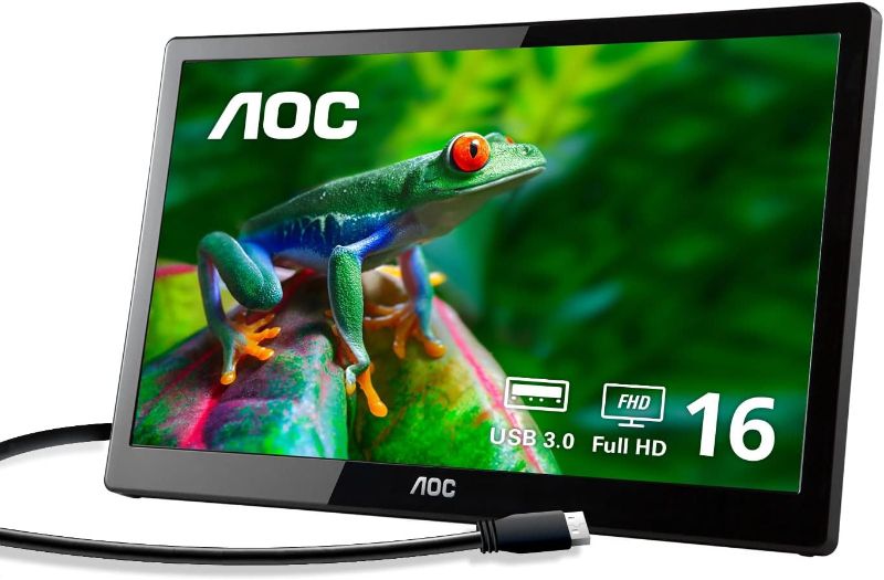 Photo 1 of AOC I1659FWUX 15.6" USB-powered portable monitor, Full HD 1920x1080 IPS, Built-in Stand, VESA