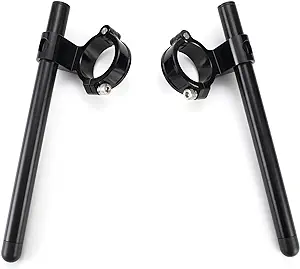 Photo 1 of Motorcycle Clip ons Handlebar diameter 41mm 2 piece Split Clip-ons assembly with 7/8" Bars Adjustable handlebars Universal cafe Racer handlebars Clip-on Raise 41MM