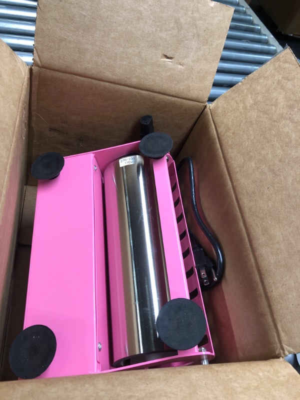 Photo 1 of Easydiy 110 V Portable Tumbler Heat Press Machine Pink Mug Machine for 30 OZ 20 OZ 16 OZ Straight Sublimation Blanks Skinny Tumbler 15 OZ 11 OZ Sublimation Ceramic Mugs DIY Heat Transfer Print