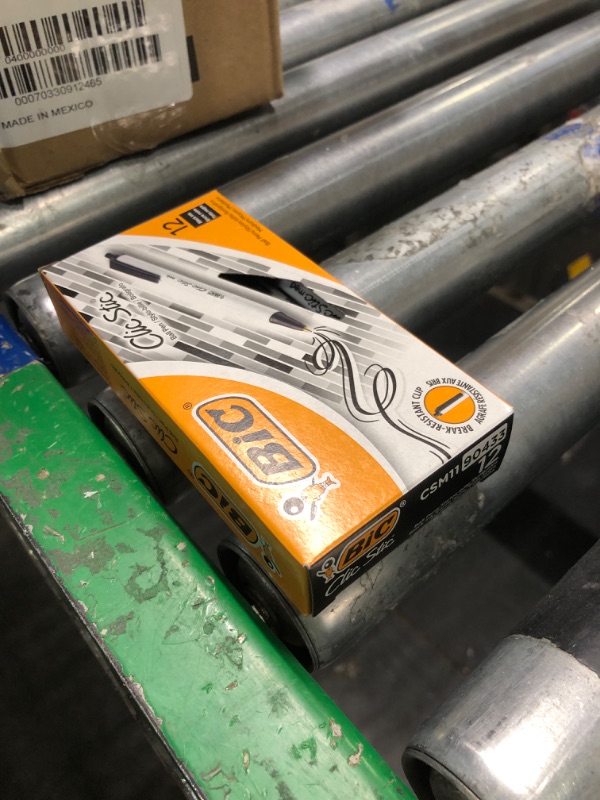 Photo 1 of BIC Clic Stic Retractable Ballpoint Pens, Medium Point, Black Ink, Dozen (90433/CSM11BK)