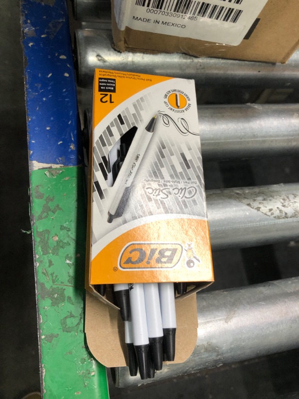 Photo 1 of BIC Clic Stic Retractable Ballpoint Pens, Medium Point, Black Ink, Dozen (90433/CSM11BK)