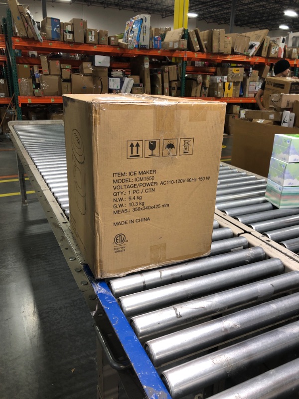 Photo 1 of 33Lbs Ice Maker Countertop, 10 Ice Cube Ready in 8-9 Mins, Crystal Clear Ice, 33Lbs/24H, Self-Cleaning Clear Ice Maker Machine, 2 Sizes Ice Cube Maker, Ice Scoop/Basket/Hook, for Home Camping Party RV 33Lbs Crystal Ice Cubes